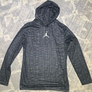 Jordan NIKE Black Dri-Fit Patterned Hoodie Youth XL